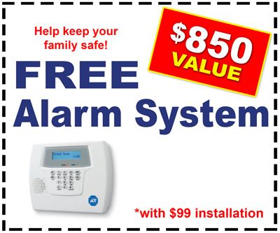 Free professionally installed alarm system promo