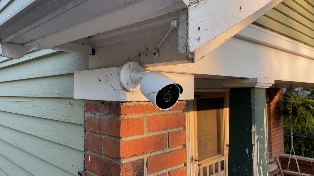Outdoor camera on an Atlanta home